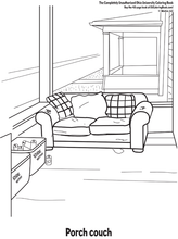 Load image into Gallery viewer, Interior page from Ohio University coloring book funny