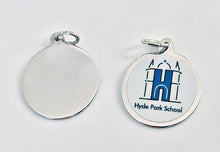 Load image into Gallery viewer, Hyde Park School Charm - Sterling Silver with Enamel Logo
