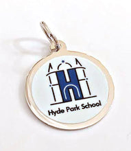 Load image into Gallery viewer, Hyde Park School Charm - Sterling Silver with Enamel Logo
