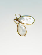 Mother of Pearl Scarab Earrings