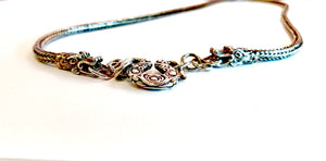 Dragon End Silver Necklace