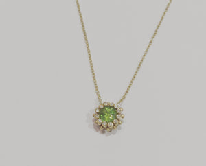 Peridot and Diamond Necklace by Suzy Landa