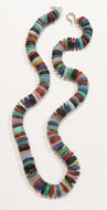 Colorful matte lapis, agate, aquamarine, onyx, chrysoprase necklace