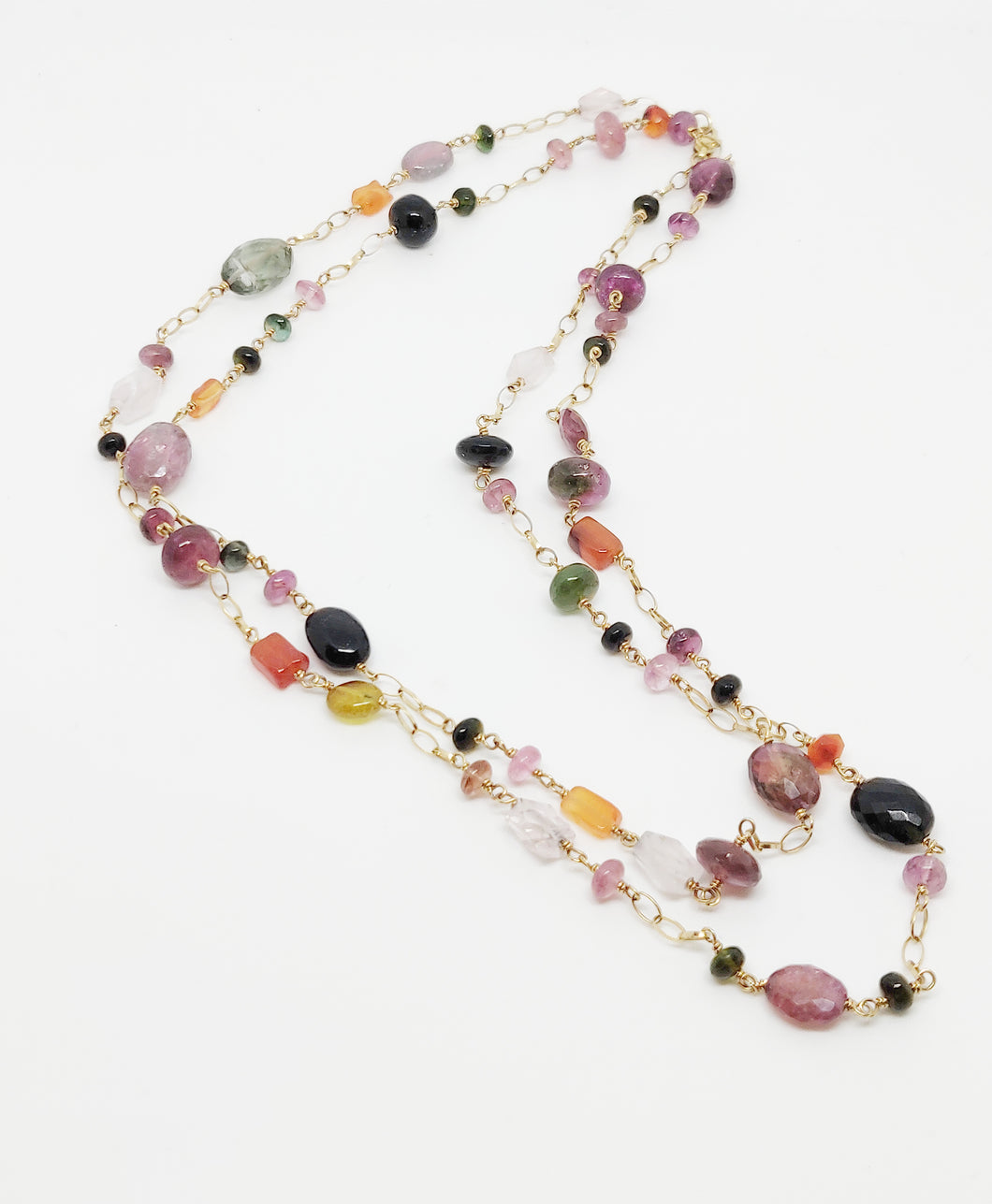 Gold and tourmaline necklace