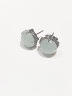 Big Aquamarine Bubble Studs