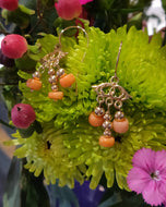 Antique Coral and 14k earrings