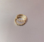 Simple beaded Gold Bands