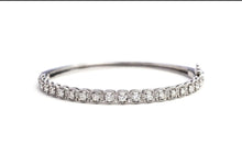 Load image into Gallery viewer, Diamond Bangle Bracelet in White Gold
