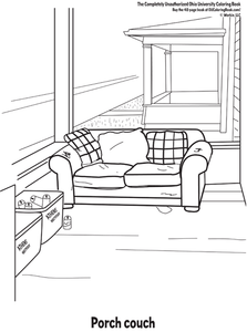 Interior page from Ohio University coloring book funny